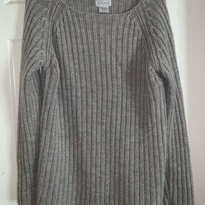 Grey scope neck sweater